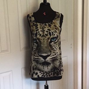 Double Zero Leopard tank top NWOT L